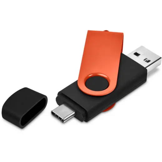 Shuffle Gyro Black Flash Drive Orange